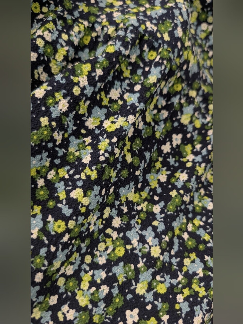 Michael Kors Blue Green and White Floral Maxi Dress Woman's Sz P/M. - Picture 9 of 10